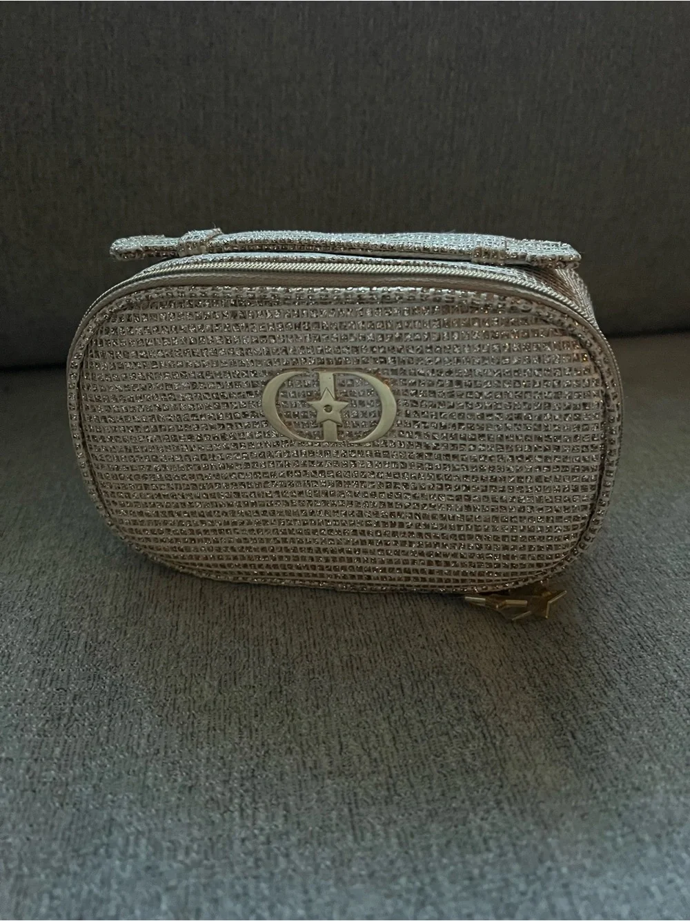 Dior Gold Crystal-Embellished Cosmetic Pouch Holiday Set Limited Edition